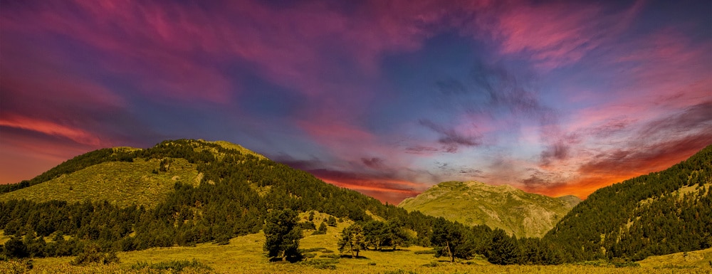 Uno de los puertos de montaña en España